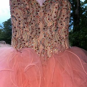 Pink Quinceañera dress 87068 Vizcaya Morilee Mori lee corset ball gown 0 pageant